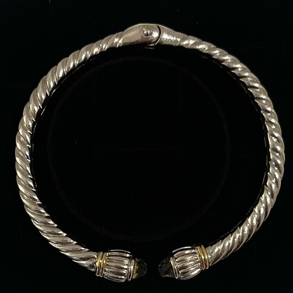 Colorè SG 14k gold and Sterling Silver Amethyst adjustable cuff. - Picture 1 of 9